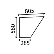 GLASS LOWER DOOR LH , David Brown, Body parts, cab accessories, seats, Glazing industry, Glass, K303703, , GLASS LOWER DOOR LH , 20/4029-2, K303703, , 5.56 kg