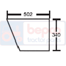 LOWER DOOR GLASS LH , JCB, Body parts, cab accessories, seats, Glazing industry, Glass, 82730242, , LOWER DOOR GLASS LH , 45/4029-3T, 82730242, , 0.00 kg