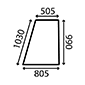 UPPER DOOR GLASS LH         , JCB, Fastrac - Fastrac 1115