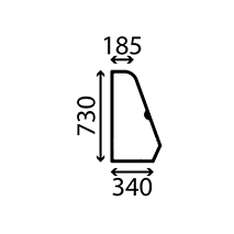 UPPER DOOR GLASS , JCB, Body parts, cab accessories, seats, Glazing industry, Glass, 82730473, , UPPER DOOR GLASS , 45/4030-7, 82730473, , 0.00 kg