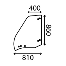 DOOR GLASS , Merlo, Body parts, cab accessories, seats, Glazing industry, Glass, 045171, 053691, , DOOR GLASS , 42/4030-8, 045171, 053691, , 12.50 kg