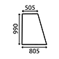 UPPER DOOR GLASS RH         , JCB, Fastrac - Fastrac 2125