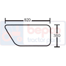 LOWER DOOR GLASS LH , JCB, Body parts, cab accessories, seats, Glazing industry, Glass, 82730345, , LOWER DOOR GLASS LH , 45/4032-5T, 82730345, , 0.00 kg