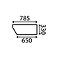 LOWER DOOR GLASS         , JCB, 526 - 526LE (AR)