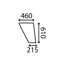 LOWER GLASS DOOR RIGHT , John Deere, Body parts, cab accessories, seats, Glazing industry, Glass, AL25761, AL27357, , LOWER GLASS DOOR RIGHT , 26/4033-1, AL25761, AL27357, , 0.00 kg