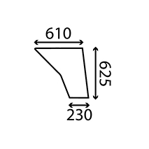 , Ford, Body parts, cab accessories, seats, Glazing industry, Glass, 83944241, E3NN94214A36AA, , , 24/4033-2, 83944241, E3NN94214A36AA, , 4.71 kg