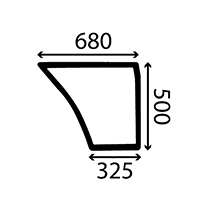 LOWER GLASS DOOR RH , Ford, Body parts, cab accessories, seats, Glazing industry, Glass, 81875608, , LOWER GLASS DOOR RH , 24/4033-4, 81875608, , 3.00 kg