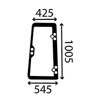 TOP LEFT HAND DOOR OPENING, Case-IH, Body parts, cab accessories, seats, Glazing industry, Glass, E48359, , TOP LEFT HAND DOOR OPENING, 25/4034-5, E48359, , 6.00 kg