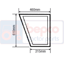 GLASS OF DOOR RH. LOWER , David Brown, Body parts, cab accessories, seats, Glazing industry, Glass, 40890, K965486, , GLASS OF DOOR RH. LOWER , 20/4036-1, 40890, K965486, , 0.00 kg