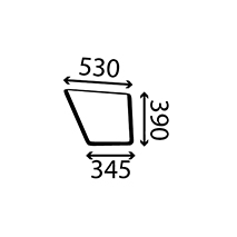 LOWER DOOR GLASS RH , Valmet, Body parts, cab accessories, seats, Glazing industry, Glass, 32993800, , LOWER DOOR GLASS RH , 41/4036-2, 32993800, , 3.00 kg