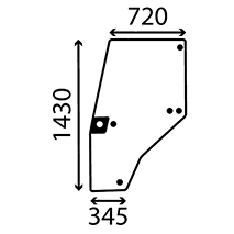 CAB GLASS LH DOOR , Case-IH, Body parts, cab accessories, seats, Glazing industry, Glass, 144950A1, , CAB GLASS LH DOOR , 25/4038-13, 144950A1, , 16.60 kg