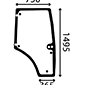 GLASS DOOR RIGHT 8 HOLES, Renault / Claas, Ares 800 - Ares 815, Body parts, cab accessories, seats, Glazing industry, Glass