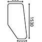 GLASS DOOR RIGHT FIXED , Renault / Claas, 100 - 113-12, Body parts, cab accessories, seats, Glazing industry, Glass