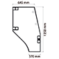 GLASS DOOR RIGHT WINDOW TO PASTE        , Deutz, DX3 V/F/S - DX3.90S