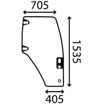 GLASS OF DOOR RH CURVED , New Holland, Body parts, cab accessories, seats, Glazing industry, Glass, 82019225, 82036000, , GLASS OF DOOR RH CURVED , 24/4038-40, 82019225, 82036000, , 0.00 kg