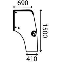 GLASS DOOR RH , Hurlimann, Body parts, cab accessories, seats, Glazing industry, Glass, 4418951, , GLASS DOOR RH , 33/4038-42T, 4418951, , 0.00 kg