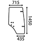 GLASS DOOR RH FIXED        , Deutz, Agrotrac COM3 - Agrotrac 620