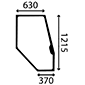 GLASS OF DOOR RH CURVED , Deutz, Body parts, cab accessories, seats, Glazing industry, Glass