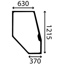 GLASS OF DOOR RH CURVED , Deutz, Body parts, cab accessories, seats, Glazing industry, Glass, 04386536, , GLASS OF DOOR RH CURVED , 21/4038-46T, 04386536, , 6.50 kg