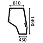 DOOR GLASS RIGHT         , Massey Ferguson, 6400 - 6480