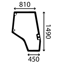 DOOR GLASS RIGHT , Massey Ferguson, Body parts, cab accessories, seats, Glazing industry, Glass, 4272775M1, , DOOR GLASS RIGHT , 30/4038-52T, 4272775M1, , 20.00 kg