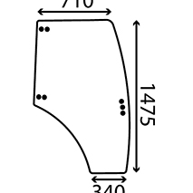 DOOR GLASS RIGHT , Renault / Claas, Body parts, cab accessories, seats, Glazing industry, Glass, 6000106469, , DOOR GLASS RIGHT , 28/4038-53T, 6000106469, , 8.50 kg