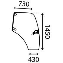 DOOR GLASS RIGHT TINTED, Deutz, Body parts, cab accessories, seats, Glazing industry, Glass, 00121432010, 00121432020, , DOOR GLASS RIGHT TINTED, 21/4038-54T, 00121432010, 00121432020, , 19.00 kg