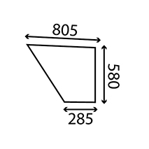 GLASS LOWER DOOR RH , David Brown, Body parts, cab accessories, seats, Glazing industry, Glass, K262938, K303702, , GLASS LOWER DOOR RH , 20/4038-6, K262938, K303702, , 5.38 kg