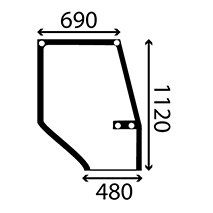 GLASS OF RH UPPER DOOR , Case-IH, Body parts, cab accessories, seats, Glazing industry, Glass, 1546817C2, 248723A1, , GLASS OF RH UPPER DOOR , 25/4038-8, 1546817C2, 248723A1, , 12.40 kg