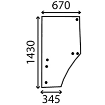 GLASS OF DOOR LH CURVED , John Deere, Body parts, cab accessories, seats, Glazing industry, Glass, L169102, L77647, , GLASS OF DOOR LH CURVED , 26/4039-10, L169102, L77647, , 15.00 kg