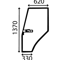 GLAAS DOOR LH , Ford, Body parts, cab accessories, seats, Glazing industry, Glass, 83990270, , GLAAS DOOR LH , 24/4039-12, 83990270, , 14.00 kg