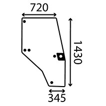 CAB GLASS RH DOOR , Case-IH, Body parts, cab accessories, seats, Glazing industry, Glass, 144969A1, , CAB GLASS RH DOOR , 25/4039-13, 144969A1, , 16.60 kg