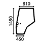 DOOR GLASS LEFT         , Massey Ferguson, 8100 - 8160