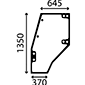 GLASS DOOR LEFT WINDOW TO PASTE        , Deutz, DX3 SC - DX3.50SC