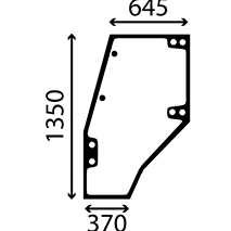 GLASS DOOR LEFT WINDOW TO PASTE, Deutz, Body parts, cab accessories, seats, Glazing industry, Glass, 04400342, , GLASS DOOR LEFT WINDOW TO PASTE, 21/4039-22, 04400342, , 14.80 kg