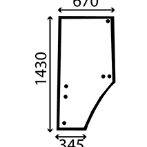 GLASS OF DOOR LEFT , John Deere, Body parts, cab accessories, seats, Glazing industry, Glass, R131163, R96191, , GLASS OF DOOR LEFT , 26/4039-23T, R131163, R96191, , 15.00 kg