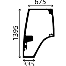 GLASS OF DOOR LEFT CURVED 1395x675x5, Fendt, Body parts, cab accessories, seats, Glazing industry, Glass, H816810030070, H816810030330, , GLASS OF DOOR LEFT CURVED 1395x675x5, 22/4039-36T, H816810030070, H816810030330, , 15.00 kg