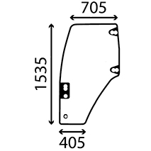 GLASS OF DOOR LH CURVED , New Holland, Body parts, cab accessories, seats, Glazing industry, Glass, 82019226, , GLASS OF DOOR LH CURVED , 24/4039-40, 82019226, , 0.00 kg