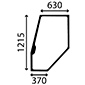 GLASS OF DOOR LH CURVED , Deutz, Agrostar - Agrostar 6.31, Body parts, cab accessories, seats, Glazing industry, Glass