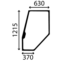 GLASS OF DOOR LH CURVED , Deutz, Body parts, cab accessories, seats, Glazing industry, Glass, 04386535, , GLASS OF DOOR LH CURVED , 21/4039-46T, 04386535, , 7.00 kg