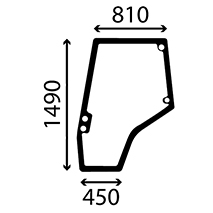 GLASS OF DOOR LH CURVED , 30/4039-60T, 4272774M1, , 20.00 kg