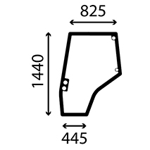 GLASS OF DOOR LH CURVED , Massey Ferguson, Body parts, cab accessories, seats, Glazing industry, Glass, 4272770M1, , GLASS OF DOOR LH CURVED , 30/4039-61T, 4272770M1, , 19.00 kg