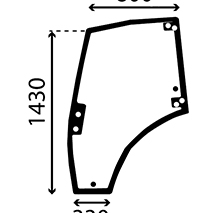 DOOR GLASS LEFT , Renault / Claas, Body parts, cab accessories, seats, Glazing industry, Glass, 6005026598, , DOOR GLASS LEFT , 28/4039-63T, 6005026598, , 15.00 kg