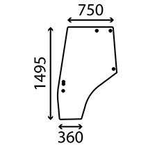 DOOR GLASS LEFT , Massey Ferguson, Body parts, cab accessories, seats, Glazing industry, Glass, 3825716M1, , DOOR GLASS LEFT , 30/4039-64T, 3825716M1, , 16.00 kg