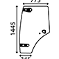 GLASS DOOR LH         , Renault / Claas, Axos - Axos 310