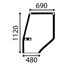 GLASS OF LH UPPER DOOR , Case-IH, Body parts, cab accessories, seats, Glazing industry, Glass, 1546818C2, 248724A1, , GLASS OF LH UPPER DOOR , 25/4039-8, 1546818C2, 248724A1, , 12.75 kg