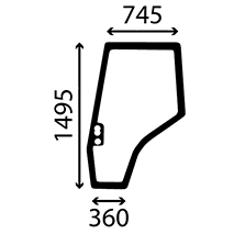 DOOR GLASS LEFT , Massey Ferguson, Body parts, cab accessories, seats, Glazing industry, Glass, 3804659M1, , DOOR GLASS LEFT , 30/4039-9, 3804659M1, , 15.20 kg