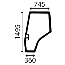 DOOR GLASS LEFT , Massey Ferguson, Body parts, cab accessories, seats, Glazing industry, Glass, 3805643M1, , DOOR GLASS LEFT , 30/4039-9T, 3805643M1, , 15.00 kg