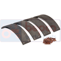 BRAKE LININGS , Fendt, Brakes, Drum brake, Packing, F015100070091, F231101070081, , BRAKE LININGS , 22/404-13, F015100070091, F231101070081, , 0.00 kg