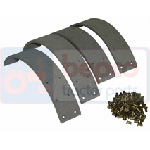 BRAKE LININGS , Fendt, Brakes, Drum brake, Packing, F139103070085, , BRAKE LININGS , 22/404-15, F139103070085, , 0.32 kg